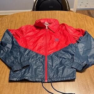 Adidas Men's Red and Blue Raincoat